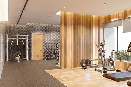 Well-Equipped
Gymnasium on E-Deck